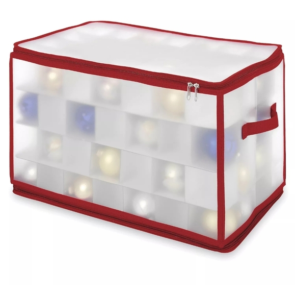 Whitmore Red White 112 Ornament Storage Chest New Holiday Christmas Tree Decor - Picture 9 of 13